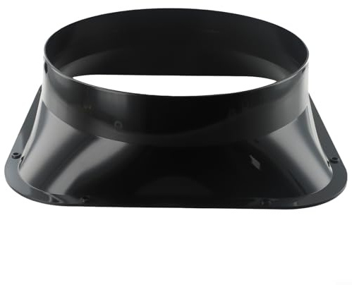 ReachMall Flangia del connettore del condotto, piastra di condotta diritta da quadrata a rotonda per riscaldamento dell'aria, ventola di raffreddamento di ventilazione (100 #), BQT45YWUN7GVH83BLABC4