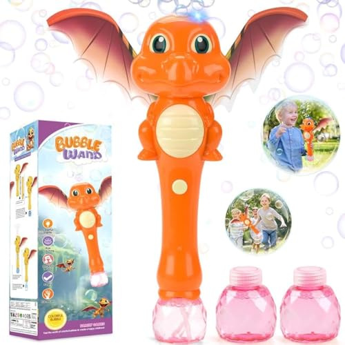 Chridark Bubble Wand Dinosaur Bubble Maker Toys for 3-8 Year Old Kids Boys | Light Up Bubble Machine, Gifts for 3 4 5 6 7 8 Years Old Boys, Presents for Toddlers Age 3-5, Toys Outdoor Games Party Garden
