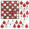 SULOLI Lot de Boules de Noël à Suspendre，Ensemble de Décoration Boules de Noël pour Pendentifs de Sapin de Noël (49pcs Rose Blanc)