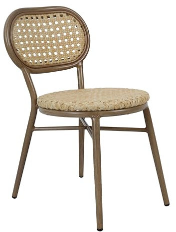 Oviala Terrassenstuhl aus Aluminium und Polyrattan
