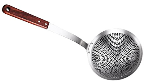 Hoement Cuchara De Cocina Inoxidable Espumadera Filtrante Práctica Para Papas Fritas Huevos Verduras