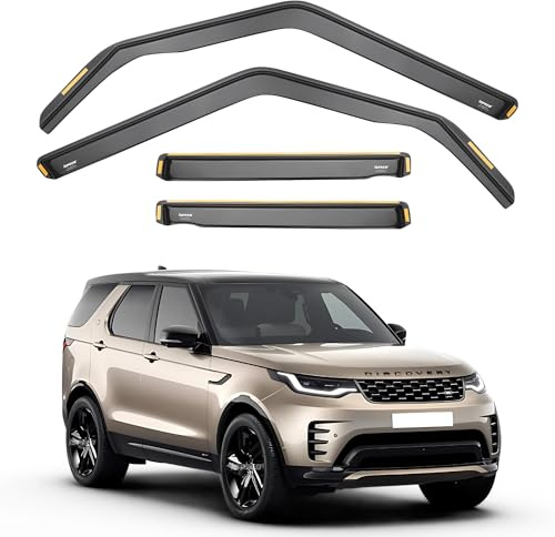 ISPEED Wind Deflectors for LAND ROVER DISCOVERY 5 2017-2026 5 Door SUV 4pc Set - Keep Your Car Ventilated In Rain - Reduce Wind Turbulence - Tinted In-Channel Type