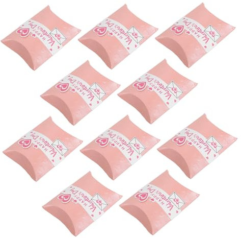 GRADENEVE 10stücke Valentinstag Boxen Süße Verpackungen Für Hochzeiten Partys Und Geschenkboxen Im Kissen-design