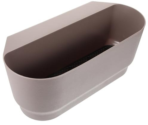 Happyyami Propagación Jardineras Colgantes De Barandilla Maceteros Macetero para Colgar En La Pared Macetas Colgantes Macetero Colgante Olla De Barandilla Carril Planta Grey El Plastico