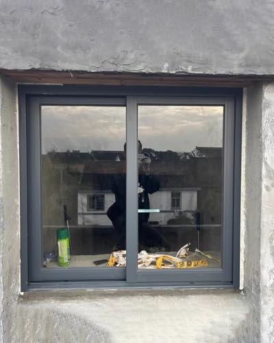 Elitix Kellerfenster Horizontales Schiebefenster für Klimaanlagenseite, Maßgefertigte Lüftungsfenster/Dometic-Ersatzfenster, Flügelfenster für Hühnerställe(Black,WxH 36x16in/90x40cm)