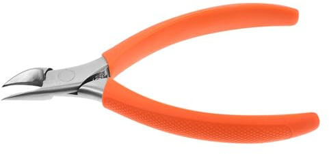 Alicates de Silicona Inoxidable Uñas de Acero Compactos Mango de Naranja | Corte Preciso, Elimina Piel Muerta, para Pies y Manos, Diseño Práctico, Color Naranja