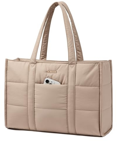 LOVEVOOK Tote Bags for Women, Puffer Work Bag Ladies Handbags Womens Totes