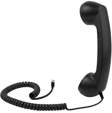 Retro Phone Adapter - 20x6x3cm Type-C Classic Connector, Microphone Enabled Receiver, Vintage Mobile Plug, Home Office Accessory | Travel Desk Device For Connecting Old Style Phones Offices