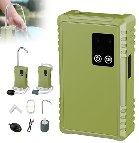 Aquarium Luftpumpe, Grüne Smart Sensor USB Sauerstoffpumpe, Multifunktional 3 Modi, Pumpen, Wasserbelüftung, Beleuchtung, Dreifache Filtration, USB Lade für Outdoor-Angeln und Aquarium