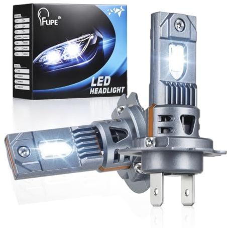 FUPE Lampadine LED H7 100W 36000LM, Kit Fari Auto 6500K Bianco Freddo con Sistema Anti-Errore CANBUS, Chip LED Alta Potenza IP67 Impermeabile, Ricambio Alogene per Auto e Moto, Confezione da 2