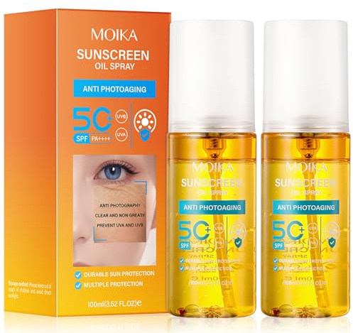 2PC Spray Solar 50, 2x 100ml Spray Fotoprotector Transparente