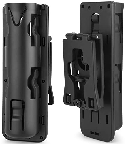 aikeec Soporte de bastón Funda de bastón telescópica giratoria de 360 ​​​​Grados, Fundas de bastón expandibles, Soporte de bastón Fundas de Linterna giratorias tácticas Estuche de ABS