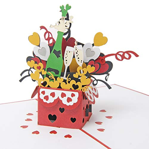Favour Pop Up® - 3D Glückwunschkarte zum Geburtstag, Hochzeit oder Jubiläum, ideal auch für Geldgeschenk oder Gutschein. TL077