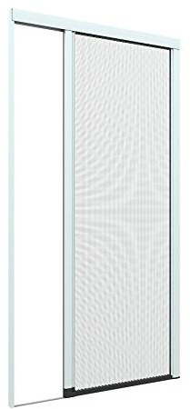 Zanzanet Zanzariera laterale orizzontale su misura frizionata New Euro cassonetto 38mm binario 4mm porta finestra giardino balcone personalizzabile 14 colori 2 reti Made in Italy Bianco