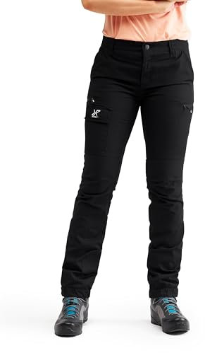 RevolutionRace Damen Nordwand Pants, Hose zum Wandern und für viele Outdoor-Aktivitäten, Jet Black, L