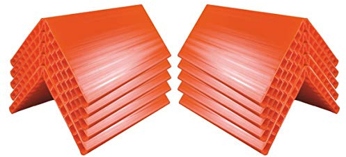 10x Kantenschutzwinkel 1.000 mm, orange, 190 x 190 x 19 mm | Kantenschoner aus Kunststoff (PE), bruchfest, formstabil, kältebeständig, für Ladungssicherung mit Zurrgurten