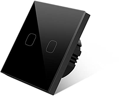 NGHSDO Interrupteur Tactile Panneau Mural Touch Switch Network Structure de l'éclairage Automatique (Color : Black, Size : 3-Gang)