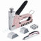 SHALL Handtacker Set, 3 in 1 Leistungsstarker Holztacker mit 3000 Klammern, Regulierbarer Schusskraft, Tackerpistole für Tischlerei, Dekoration, Kabelbefestigung, Inkl Klammerentferner