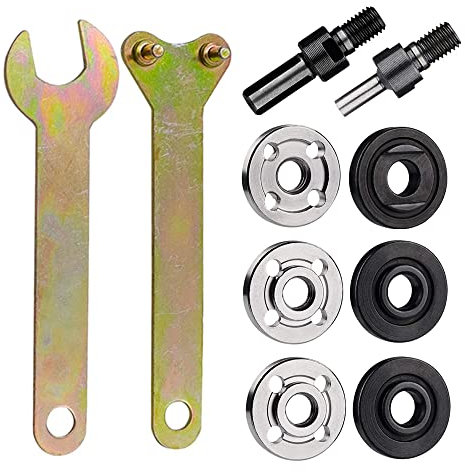 Mesee Hand Drill Conversion Connecting Rod Kit, 6mm & 10mm Shank Arbor Mandrel Drill Adapter with Spanner Electric Drill Variable Angle Grinder Shaft Coupler Converter Tool Accessory