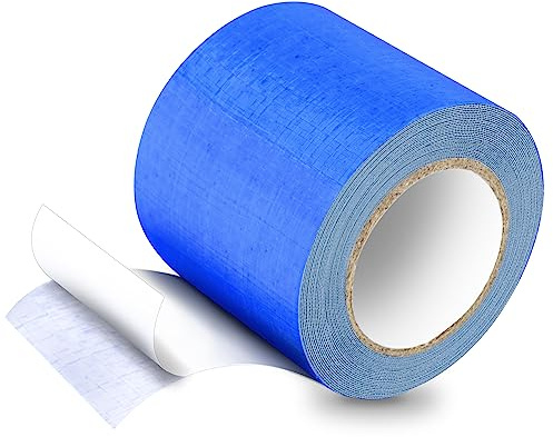 HONGTAISHENG PE Planenband, Reparaturklebeband, 5M*8CM, Blau | Für Gewebeplanen, Planenflicken, Für LKW Abdeckplane, Markise, Zelt