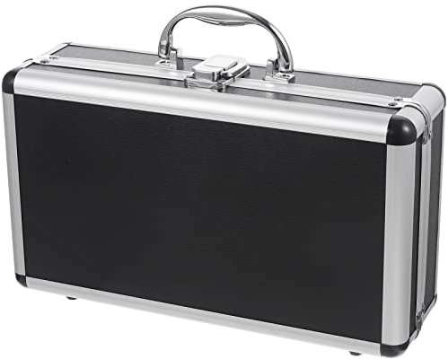 ERINGOGO Aluminium-Aktenkoffer – 30,5 cm (12 Zoll) Schloss, Metall-Aktentasche mit Wellenschaum, Hartaluminium-Tragetasche für Herren, universeller tragbarer Werkzeugkoffer für