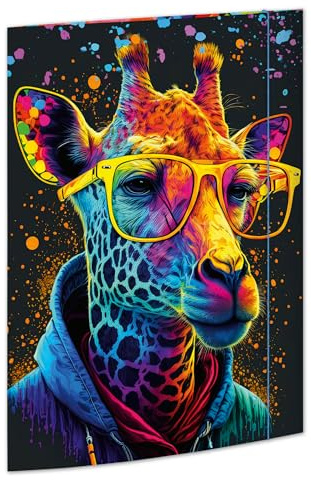 RNKVERLAG 45379 - Carpeta de dibujo Neon 310 x 440 mm, carpeta de documentos DIN A3, con cierre elástico, 1 unidad