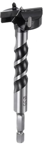 QUARKZMAN Forstnerbohrer 35mm, Holzbohrer YG8/C1 Sechskantgriff, Wolframkarbid Twist Wood Forstners Cutter für Möbelbau, Holzschnitzerei und Heimwerkerarbeiten