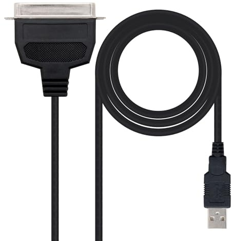 Blendend Cable conversor USB a Paralelo, conectores A/M a CN36/M, longitud de 1.5 metros, ideal para conectar dispositivos con puerto paralelo a través de un puerto USB.