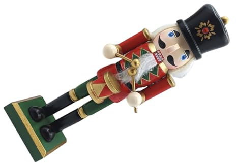 Garneck Schiaccianoci in Legno Ornamento di Natale Pupazzo Decorazione da Tavolo Statua di Soldato Figura di Natale Regalo Festivo