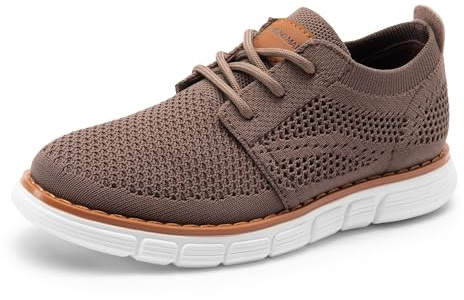 Bruno Marc Zapatos de Vestir Oxfords Niño Zapatos sin Cordones Comodos Clásico Zapatos de Traje Tranpirables,Size 28.5,Marrón,SBOX2503K