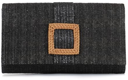 LHHMZ Bolso de paja para mujer, Bolsa de playa de verano de ratán, Tejido Sobre Bolso de hombro, Bolso de rafia