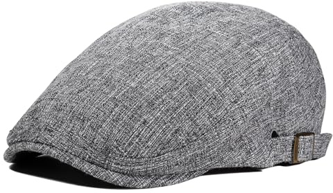 Gisdanchz Skjutmössa med linimitation | unisex sommar justerbar vikbar mössa sommarmössa, Mörkgrå, 56-60