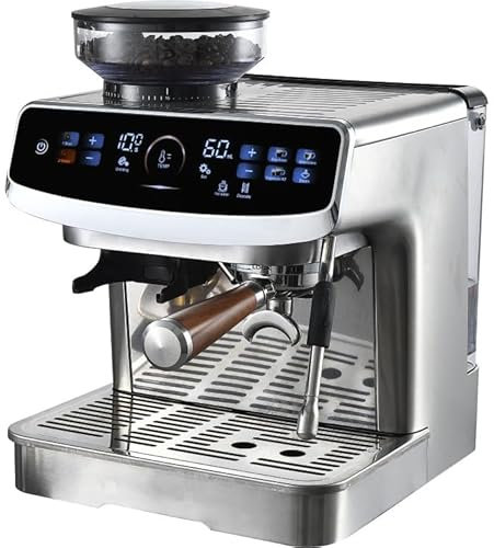 Commercial Semi-Automatic Coffee Machine with Touchscreen & Built-in Burr Grinder – Precision Temperature Control, Professional Espresso Maker for Café, Restaurant & Office Use 2.2Ltr.