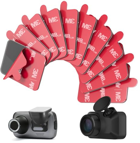 Mellbree 3M VHB Cuscinetti Adesivi, 10 Pezzi Nastro Biadesivo Extra Forte, Nastro 3M VHB per NextBase/Garmin/Vantrue Dashcam Fotocamera GPS Supporto per Cellulare GoPro, per la tua sicurezza stradale