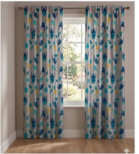 Lilo & Stitch Island Vibes Lot de 2 panneaux occultants pour fenêtre
