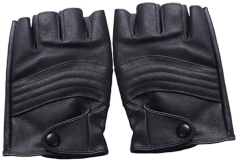 ibasenice Halbfinger Fahrradhandschuhe für Herren, 1 Paar, Schwarz, Pu | Winter Fahrhandschuhe, Atmungsaktiv und Robust, Angenehmes Tragegefühl, Tragbar