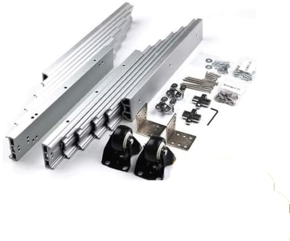 Rail de guidage de Table pliante dissimulé en aluminium, glissière télescopique ouverte fermée de 350mm et ouverte de 1270mm 1 ensemble(Open 1270mm)