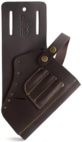 OX Pro Drill Holster für Werkzeuggürtel – Leder Akku-Bohrerhalter Schlagschrauber Holster Tasche mit robusten Nieten – passend für Schlagpistolenhalter, Werkzeuggürtel
