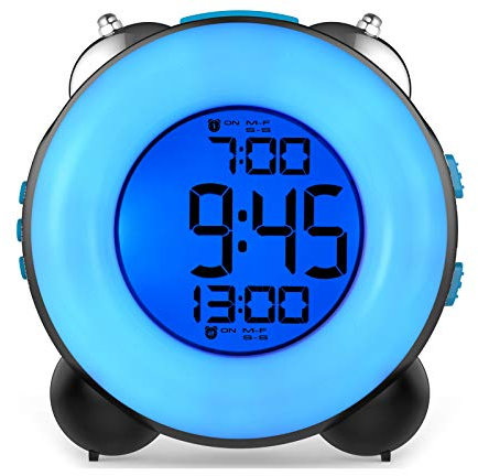 Banne Bon Loud Alarm Clock for Heavy Sleepers with Optional Alarm Dual Alarm Setting Snooze Function Night Light Bedside Battery Powered Clock