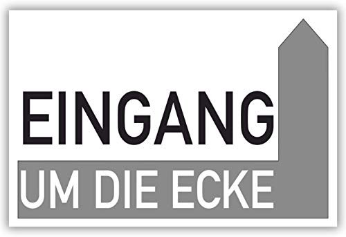 SCHILDER HIMMEL anpassbares Wegweiser Restaurant Schild 21x15cm Alu-Verbund, Eingang rechts Ecke Nr 907 eigener Text/Bild verschiedene Größen/Materialien