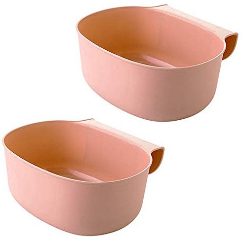 Wankd 2X Coupelle de Collecte pour Déchets Cuisine - Bac Poubelle Collecteur pour Plan de Travail - Récipient à Accrocher - Meuble de cuisine à suspendre Garbage Corbeille Peut