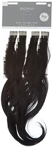 Balmain Tape Extensions Volume Human Hair 20 Stück 40 Cm Länge Farbe Black Dark Espresso #1