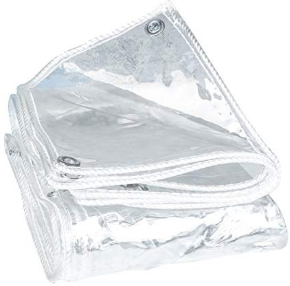Transparente Bâche Imperméable avec Oeillet, Bâche de Protection Peinture, Etanche Bâche Voiture Anti givre, Serre de jardin, Bois de chauffage, Extérieur Interieur, grand à petit (Size : 4×4m)