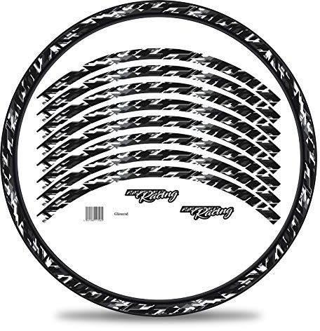Finest Folia 16-teiliges Set Felgenrandaufkleber Sticker für Fahrrad Felgen im Future Design Komplett Set für 27 29 für Rennrad Mountainbike MTB Laufrad