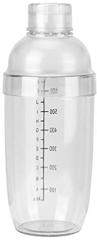 Coctelera de plástico, coctelera de barra moderna, coctelera transparente para bebidas, herramienta para coctelera con escalas para mezclar bebidas