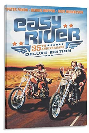 Easy Rider 1969 Filmposter mit klassischer Straße, Kunstposter und Wandkunst, modernes Familienschlafzimmerdekor, Poster, 40 x 60 cm