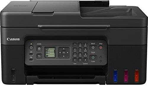 Canon PIXMA G4570 MegaTank 4in1 Multifunktionsgerät DIN A4 (Scanner, Kopierer, Drucker, Fax, ADF, Farbtintenstrahldrucker, USB, WLAN, Print App, Cloud, LC Display), schwarz/grau