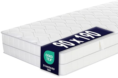Ortho-Relax Kaltschaummatratze 5-Zonen 90x190cm H4, 19cm hoch, Matratze Kaltschaum hart für Allergiker, hochwertige Matratze, Kaltschaummatratze mit Luftkanälen, 100 Nächte Probeschlafen