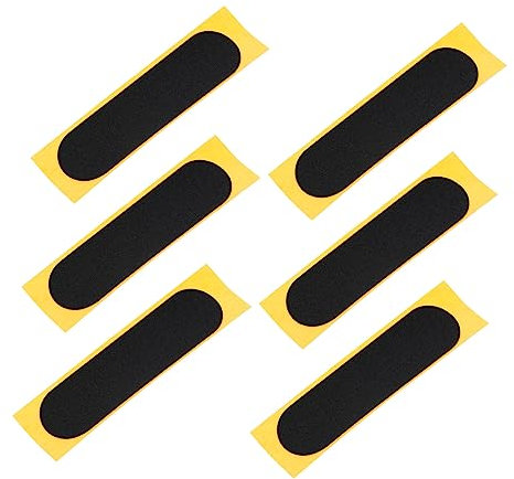 Gogogmee 6stücke Griffband Mit -aufklebern Für Fingerboards Kleiner Skateboard-aufkleber Schwarz Griffband Für Finger-skateboards
