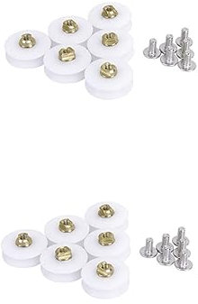 Angoily Lot de 2 Roulettes Rainurées pour Paroi de 22 5 Mm en Laiton Et Abs Installation Facile Adaptées à La Plupart Des Cabines de 6 Pièces